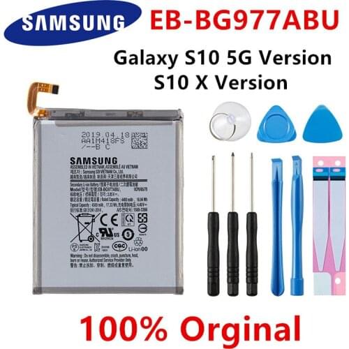 SAMSUNG Orginal EB-BG977ABU 4500mAh Battery For Samsung GALAXY S10 5G Version S10 X Version SM-G977 SM-G977V/U/T Batteries+Tools