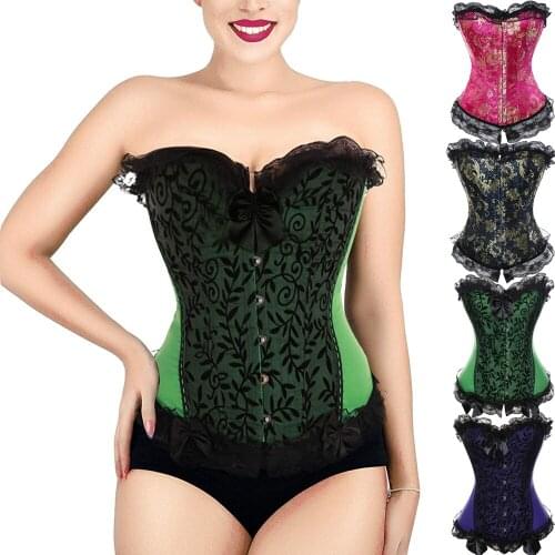 Women Sexy Halloween Corset Steampunk Gothic Corset Bustier Espartilho Waist Cincher Korsett Overbust Femme 6xl Plus Size