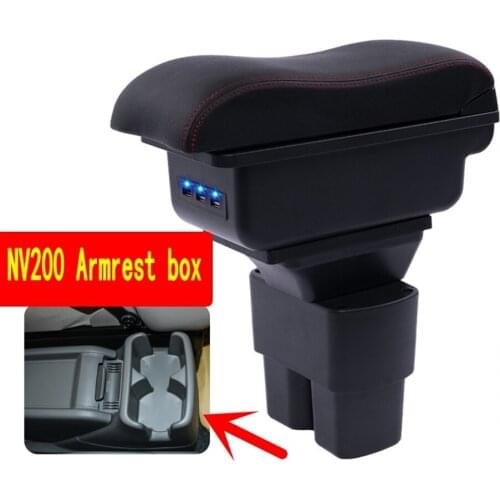 For Nissan NV200 armrest box car-covers central Store content box cup holder ashtray decoration products accessory 10-17