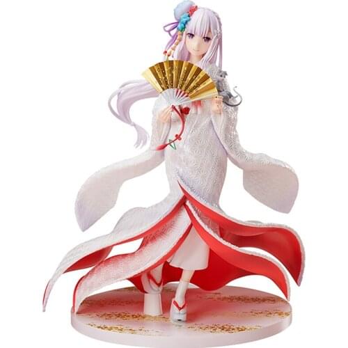 Pre-Sale Re:life In A Different World From Zero Emilia White Flawless Anime Figure Collectible Model Toys Desktop Ornaments