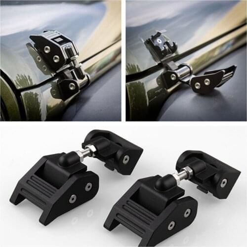 Anti-Theft Aluminum Hood Latches Hood Lock Catch Latches Kit for 2007-2017 Jeep Wrangler JK and JKU
