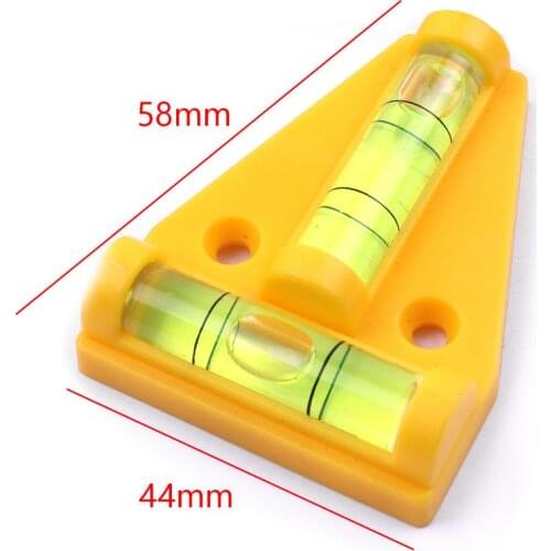 1pcs T Shape Spirit Level ABS & Plastic 2 Direction Bubble Level for Adjusting Angle Level Measuring Instrument Tool 44mm*58mm