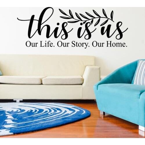 Family Quote Wall Decal This is Us Our Life Our Story Our Home Quote Wall Decal Family Wall Decal Fireplace Wall Decor C878