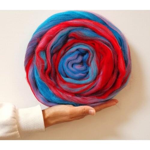 Blended Wool 50g Merino Mixed Wool Roving Felting Wool Merino Wool Fiber Handspun for Needle and Wet Felting Supplies (No.05)