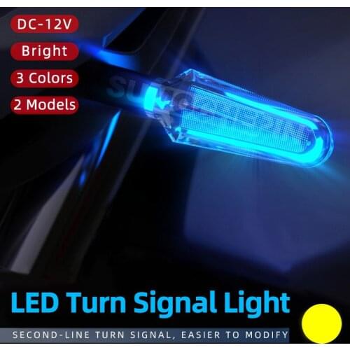 Motorcycle Turn Signal Light Transparent Lamp Body Super Bright Motorcycle Light Bendable Rubber Turn Signal Indicators 2021 New