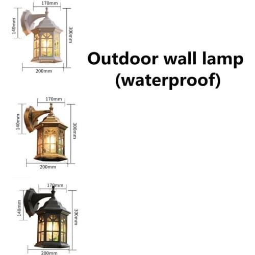 Vintage Outdoor Waterproof Wall Lamp LED E27 Base IP44 Industrial Wall Light For Balcony/Corridor/Aisle Light Home Decor