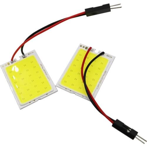 YSY 50pcs Car COB 16SMD T10 BA9S Festoon Dome Panel Light Car Panel LED Reading Light