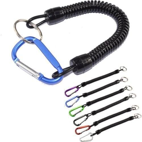 1@# Hot Anti-lost Lanyard Telescopic Elastic Tactical Safety Spring Lanyards Sling Military Key Ring Chain Hunting Gun Rope