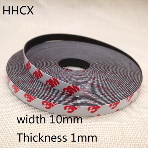 10 Meter Rubber Magnet 10*1 mm 3M self Adhesive Flexible Magnetic Strip Rubber Magnet Tape width 10mm thickness 1mm 10x1 mm