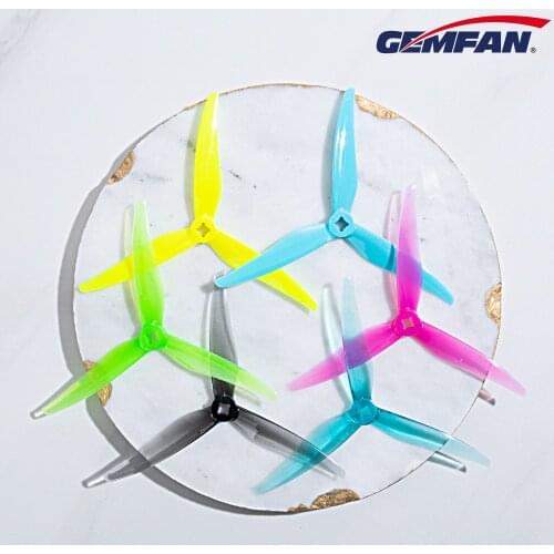 10Pairs Gemfan Hurricane SL5125 5.1X2.5X5 3-Blade PC Ultralight Propeller for FPV Racing 5inch Toothpick Mini Long Range Drones