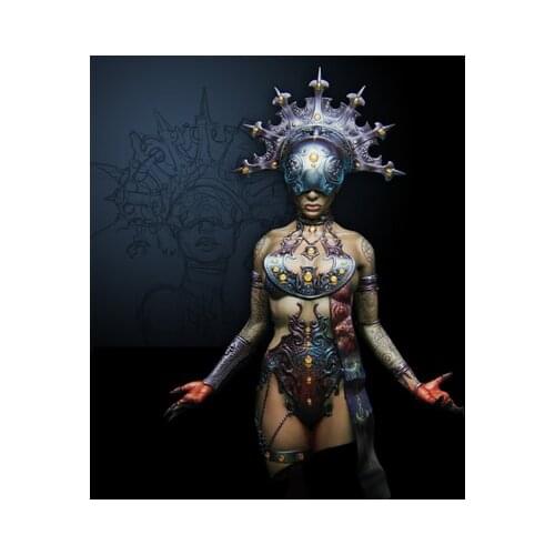 122mm Resin Model bust GK Genesis Bust Science fiction Unassembled and unpainted kit