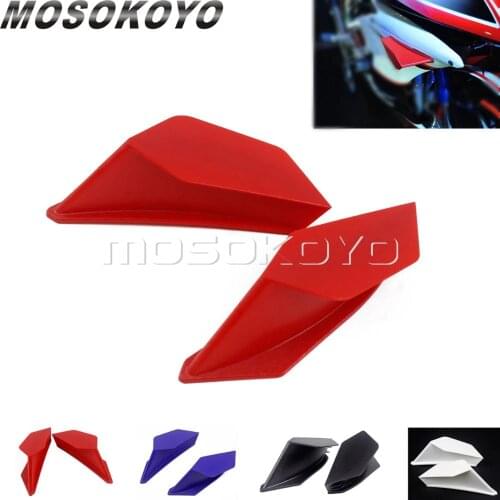 Scooter Red 2pcs Aero Dynamic Wing Kit Fixed Wing for Honda CBR 600RR 1000RR VFR NC Suzuki GSXR 750 Aerodynamic Winglet