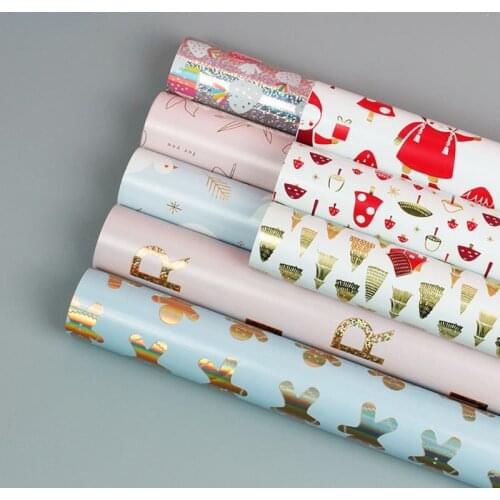5pcs Waterproof Christmas Wrapping Tissue Paper DIY Gift Present Box Packaging Wrap Party Decoration
