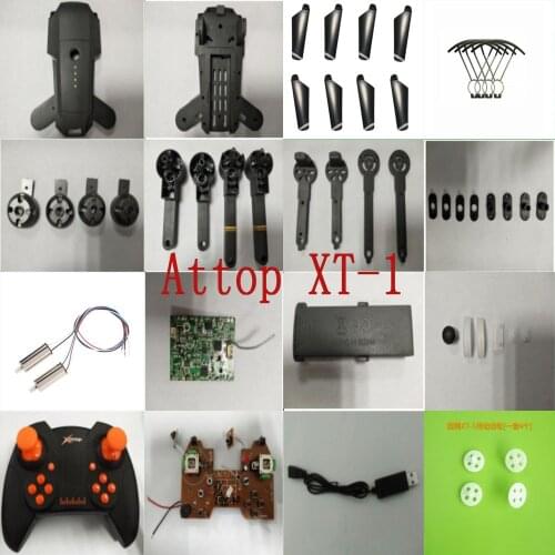 Attop XT-1 RC Drone Quadcopter spare parts blades motor body shell motor base receiver charger gear Protective frame etc