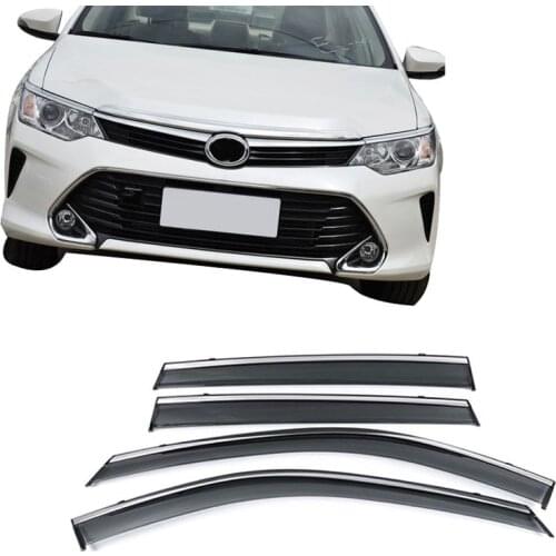 Car Window Visors Smoke Window Shields Sun Rain Deflector Guards Fit For Toyota Camry 2015 2016 2017