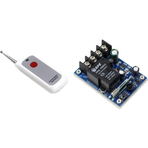 DC 12-48V Wireless Relay Remote Control Light Switch Radio Light Switch System 1CH Relay Receiver 1000m Long Range Transmitter