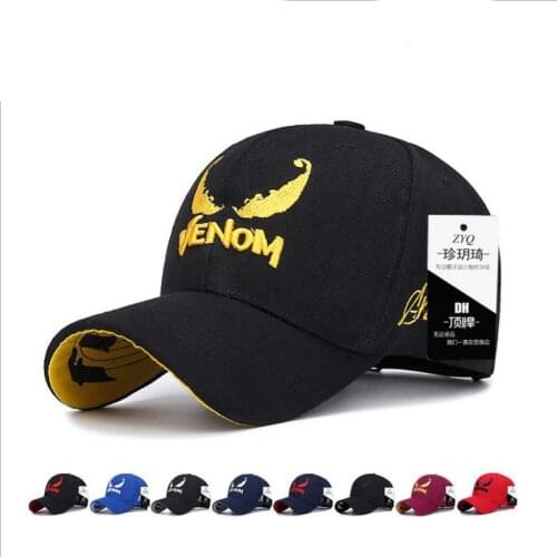 Venom Embroidery Baseball Cap Couple Hip Hop Cotton Hat Fashion Golf hats Outdoor Sports Caps Snapback Wolf Hats