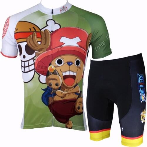 One Piece Short Sleeve Cycling jersey Tony Tony Chopper Bike Jersey for Boys s-xxxl size