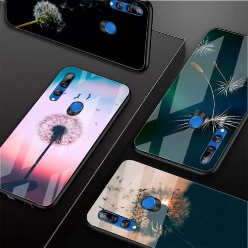 Dandelion flower Tempered Glass Phone Case For Huawei honor 8X 9 10i 20i 20Lite 20Pro 30 Pro Cover Shell