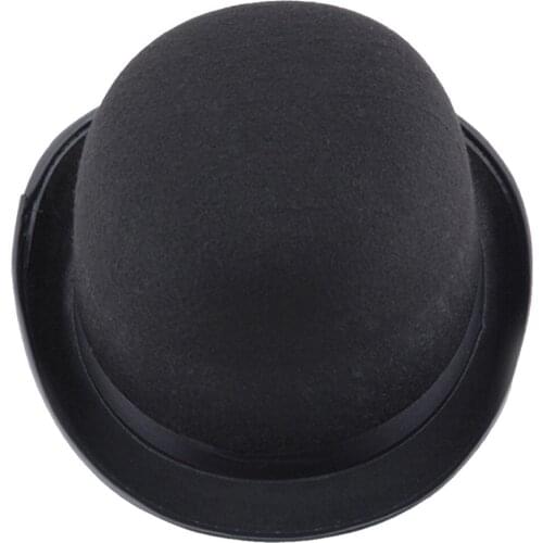 Black Hat Halloween Magician Magic Hat Jazz Hat Adult Trilby Hats Popular Headwear Wool Fedora Trilby Hats Mans Cap