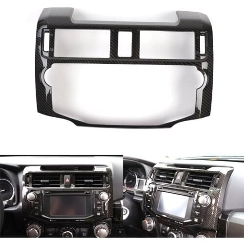 For Toyota 4RUNNER 2010+ Car Central Console GPS Navigation Panel Decoration Frame Cover Sticker Interior Car Styling Mouldings