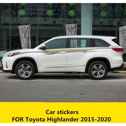 FOR Toyota Highlander 2015-2020 car sticker body garland personality mounted on sticker Highlander modification