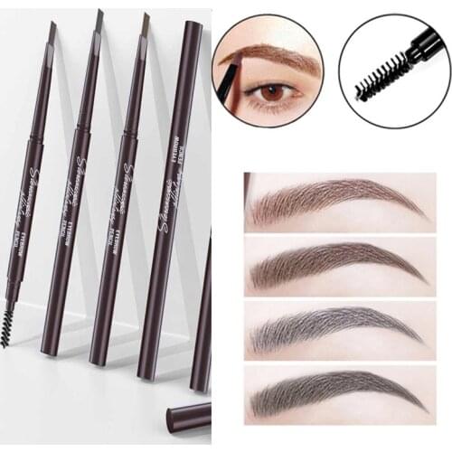 Double-end Automatic Eyebrow Pencils Waterproof Long Lasting Brown Pigments Eyebrow Tattoo Makeup Eye Brow Pen Cosmetic