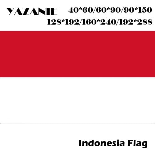 YAZANIE 60*90cm/90*150cm/120*180cm/160*240cm Indonesia Flags and Banners Party Custom Flags Country World Outdoor Sports Banner