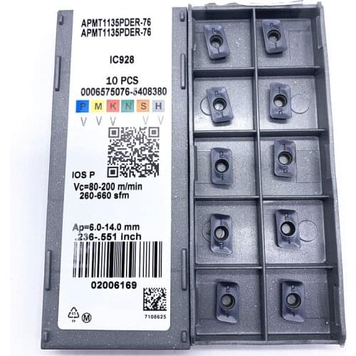 APKT1135 PPER-76 IC928 Milling Cutter Turning Tool Carbide Inserts APMT 1135 IC 928 Face Lathe Milling