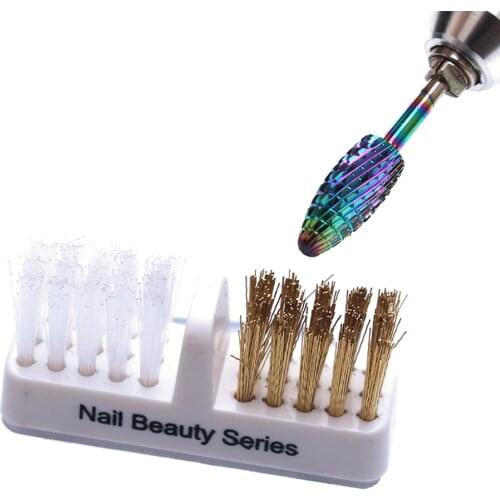1Pc Nail Drill Manicure Brushes For Nail Accessories Cleaning Brush Cleaner Nail Drill Bit Clean Tool Copper Wire Drill Brush