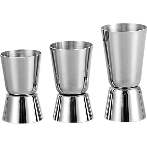 Measure Cup Bar Party Wine Cocktail Shaker Jigger Single Double Shot Short Drink Rectification Nixed Drink(3 Sizes)