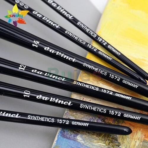 Original Germany da vinci SYNTHETICS 1572 Synthetic fiber wool Round head Watercolor acrylic painting brush Art supplies