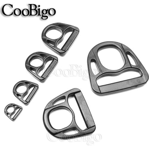 100pcs Durable D-Ring Buckle Outdoor Tactical Backpack Multiuse Plastic for Hooks Strap Webbing Garment Accessories 13mm~50mm