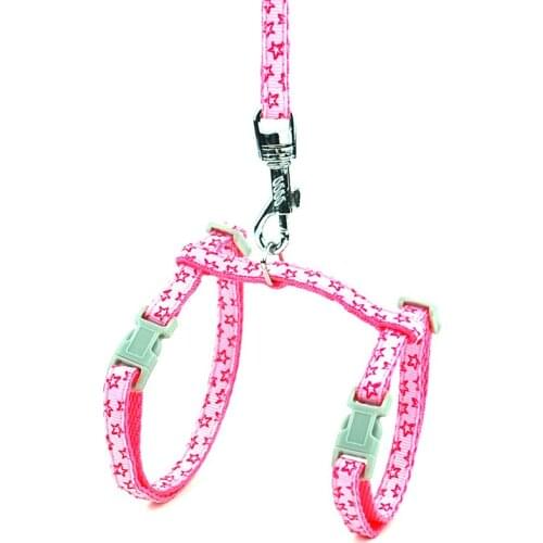 Star Printing Pet Adjustable Nylon Harness for Small Dogs Small Cats Tractions Dog Kitten Accessories For Pets Less Than 3 kgs