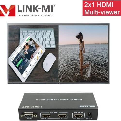 LINK-MI 2x1 Multi-viewer support 4 Display Modes HDMI 2 in 1 out Switch 1080P RS232 Remote PIP Scaler up/down 2x1 Video Switch