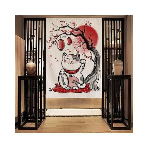 Japanese style Noren restaurant fabric partition door screen kitchen window curtain home decoration