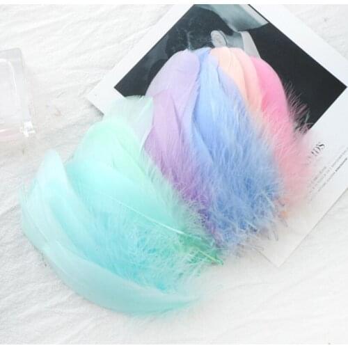100pcs 8-12cm Ostrich feather Fluffy Wedding Dress DIY Jewelry Decoration decorative Accessories Feathers party Gift Box Filler