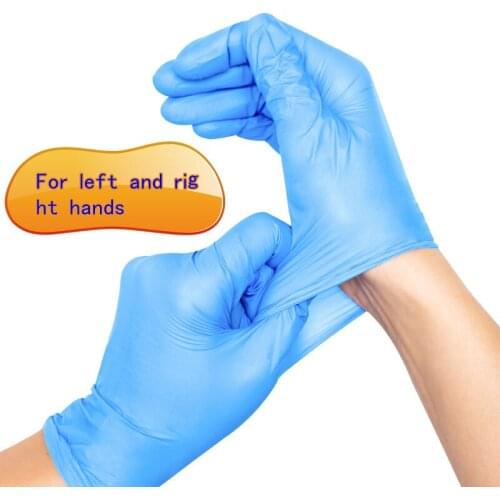 100 Pcs Disposable Nitrile Gloves Work Glove Food Prep Garden Household Restaurant BBQ Waterproof Service Cleaning Gloves Black