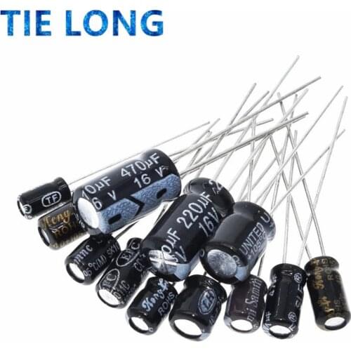 120pcs 12 value kit 1uF-470uF Electrolytic Capacitor Package 1UF 2.2UF 3.3UF 4.7UF 10UF 22UF 33UF 47UF 100UF 220UF