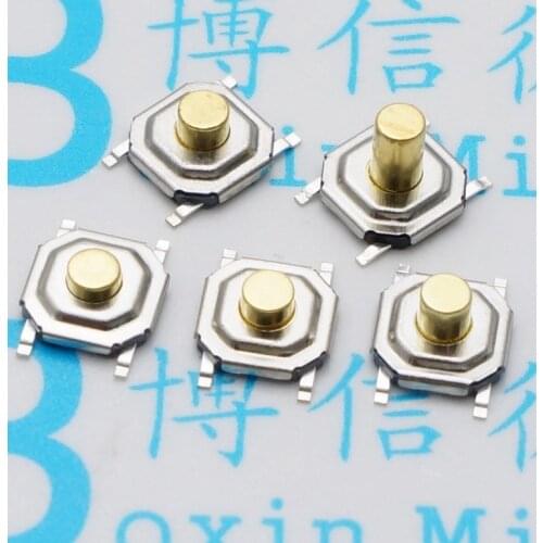 50PCS 4x4MM PCB Tactile Push Button Switch Micro Switch Mini Momentary Tact Switch Key Button SMD 4*4*1.7/2/2.3/2.5/3/3.5/4.3MM