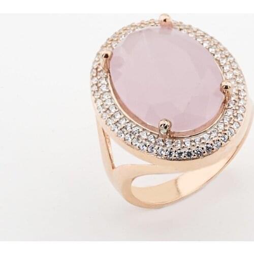 925 Sterling Silver Womens Ring with Quartz Stone