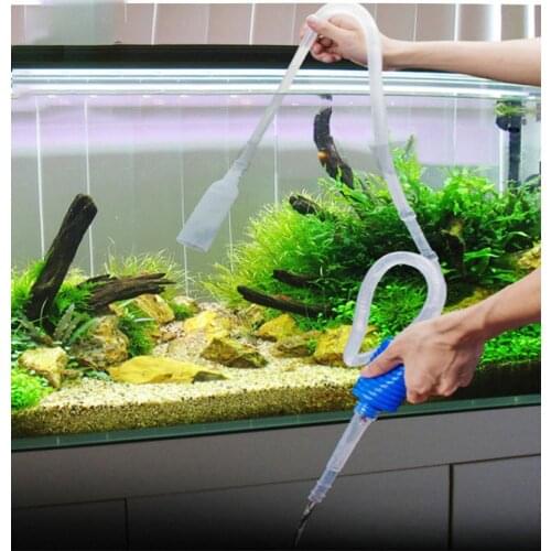 Aquarium Fish Tank Siphon Tube Vacuum Water Change Shphon Pump Siphon Gravel Cleaner Fish Tank Filter Water Exchange Tool