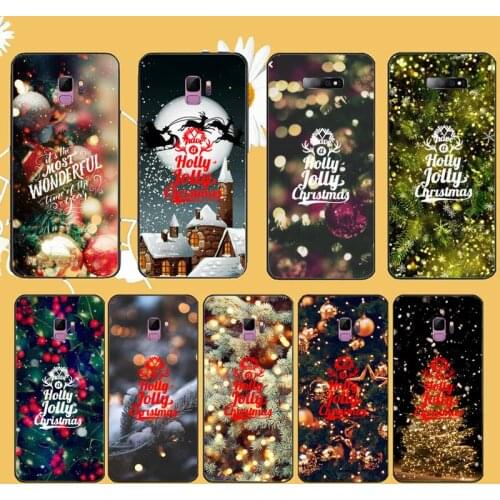 Christmas happy new year snow Phone Case For Samsung galaxy S 7 8 9 10 20 edge A 6 10 20 30 50 51 70 note 10 plus