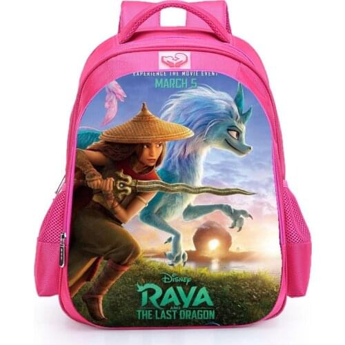 Disney Raya and The Last Dragon Childrens Backpack Raya 3D Print Waterproof School Bag for Boys Girls Back To School Supplies