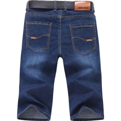 MenS Classic Brand Denim Shorts 2021 Summer New Business Casual Stretch Slim Jeans Male Trendy Fashion Straight Cropped Pants