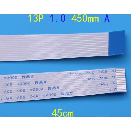 FFC FPC Flexible Flat Cable Forward 13 pin 13PIN Length 450mm 1mm Pitch ribbon cable 1.0-13P-450mm