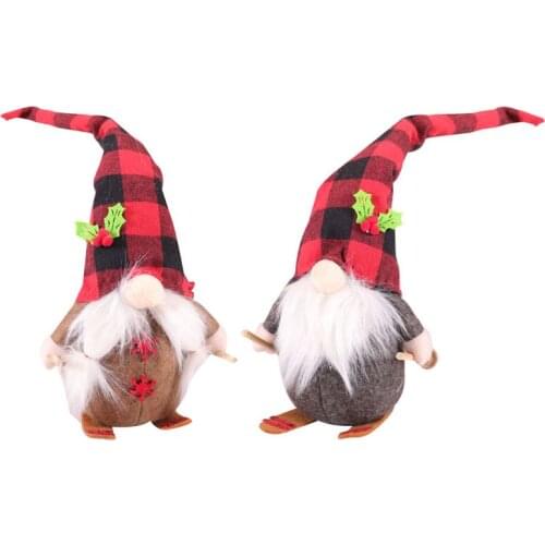 Handmade Skiing Gnome Swedish Tomte Christmas Elf Doll Toy Ornaments Decoration wholesales