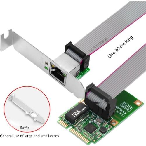 Desktop Computer Mini PCI-E Bus Interface RJ45 Network Interface Gigabit Wired Network Card Mini PCIE Network Card RJ45 Adapter