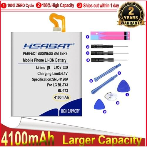 HSABAT 0 Cycle BL-T43 Battery for LG G810, G8S ThinQ, G8S ThinQ Global, LMG810EA, LMG810EAW, LM-G810EAW Replacement Accumulator