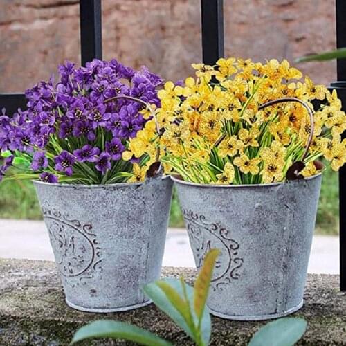 Artificial Flowers Outdoor UV Resistant Fake Flowers Plants Garden Decorating